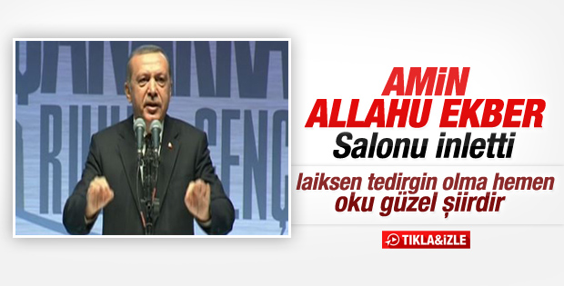 Erdoğan Mehmet Akif'in Ordunun Duası şiirini okudu