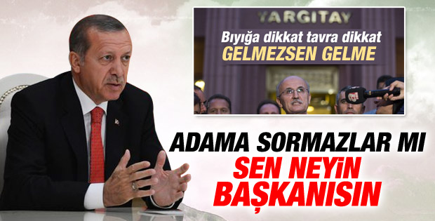 Erdoğan'dan Yargıtay Başkanı'na sert tepki