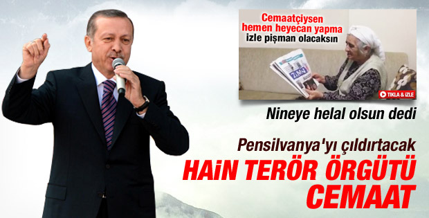 Erdoğan Cemaat'e ilk kez terör örgütü dedi İZLE