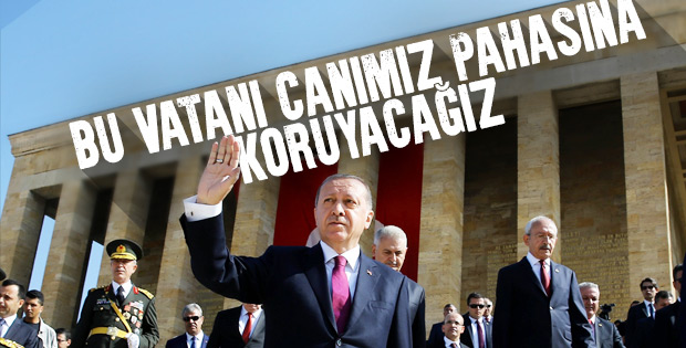 Erdoğan Anıtkabir özel defterine yazdı