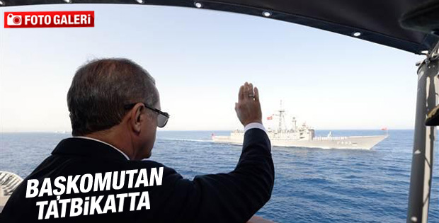 Erdoğan Denizkurdu Tatbikatı'na katıldı