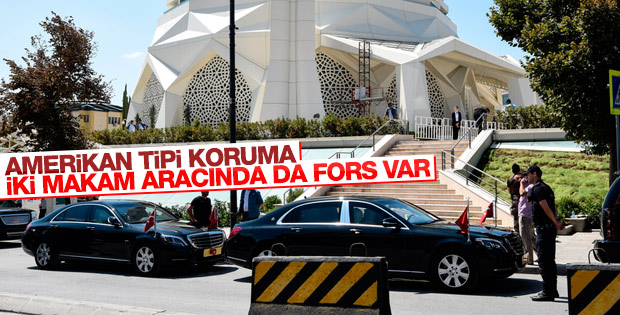Erdoğan'a ikiz makam aracıyla koruma