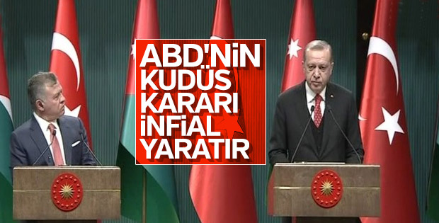 Cumhurbaşkanı Erdoğan-Ürdün Kralı basın toplantısı