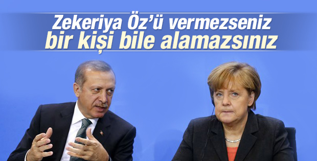 Erdoğan'dan Almanya'ya Zekeriya Öz mesajı