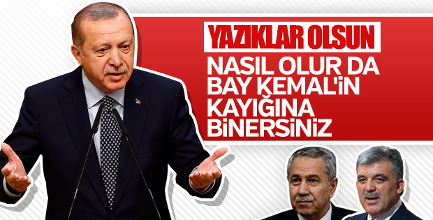 Erdoğan'dan Abdullah Gül ve Arınç'a tepki