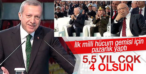 Erdoğan amfibi hücum gemisinin bitiş tarihini öne çekti