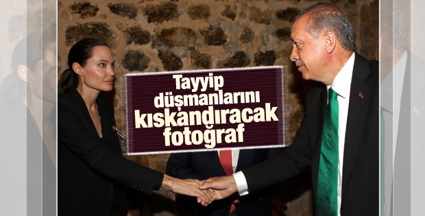 Cumhurbaşkanı Erdoğan Angelina Jolie ile görüştü