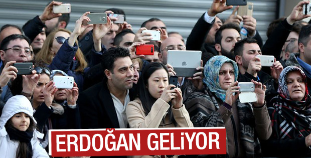 Erdoğan fotoğrafı için beklediler
