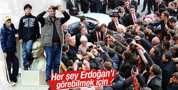 Cumhurbaşkanı Erdoğan'a yoğun ilgi