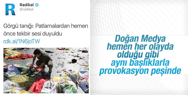 Aydın Doğan'ın Radikal'i provokasyon peşinde