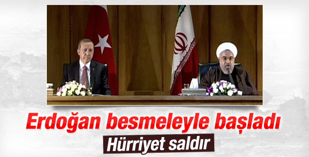 Erdoğan ve Ruhani'nin ortak basın toplantısı
