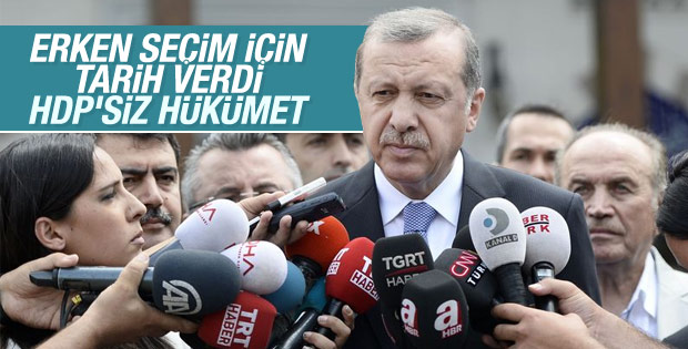 Erdoğan erken seçim için tarih verdi: 1 Kasım