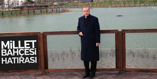 Başkan Erdoğan'dan millet bahçesinde hatıra pozu
