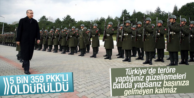 Erdoğan operasyonların bilançosunu açıkladı