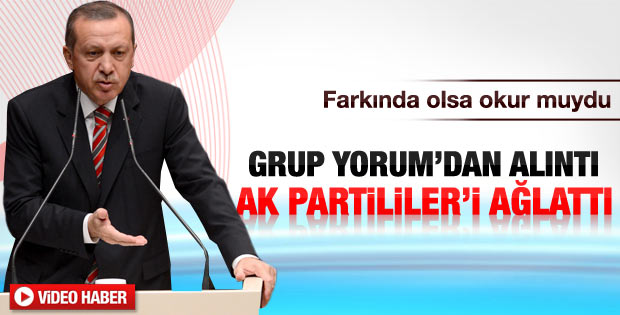 Erdoğan farkında olmadan Grup Yorum şiiri okudu