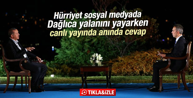 Erdoğan çarpıtma haberlere anında cevap verdi