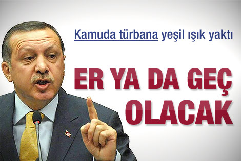 Erdoğan'dan kamuda türban açıklaması