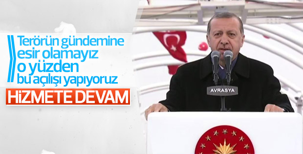 Erdoğan'ın Avrasya Tüneli konuşması