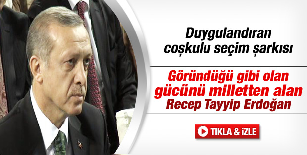 Erdoğan'ı duygulandıran coşkulu seçim şarkısı - izle