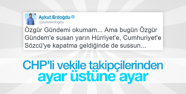 CHP'li Erdoğdu'dan Özgür Gündem'in kapatılmasına tepki