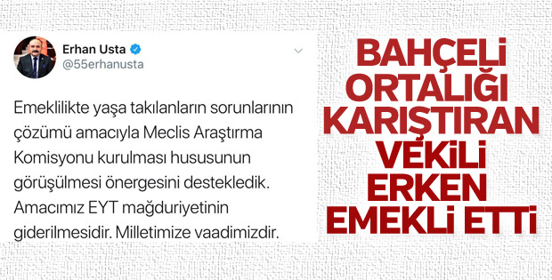 MHP Grup Başkanvekili Erhan Usta görevden alındı