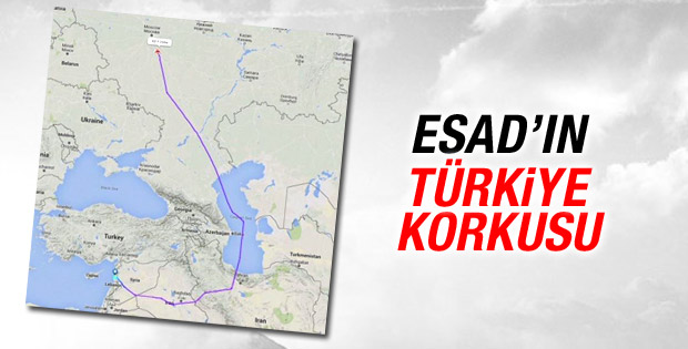 Esad'ın uçağı Türkiye'yi pas geçti