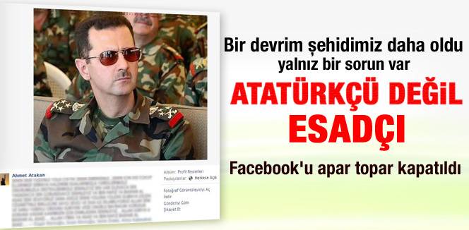 Hatay'da ölen Ahmet Atakan Esad hayranı çıktı
