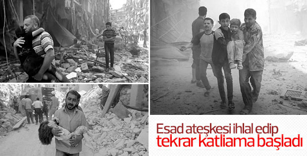 Halep'te ateşkes ihlal edildi