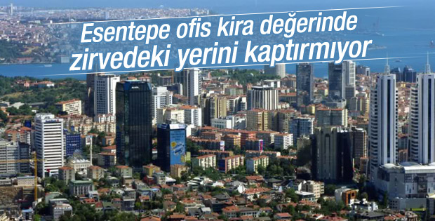 Esentepe ofis kira değerinde yine şampiyon