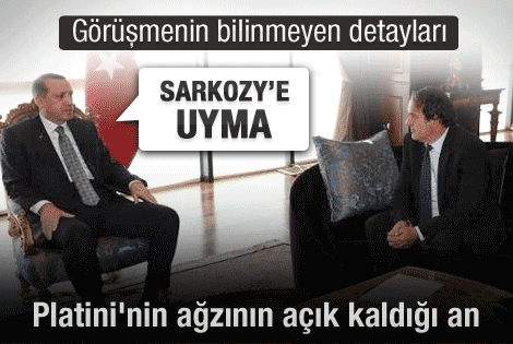 Erdoğan - Platini görüşmesinden ilginç detay