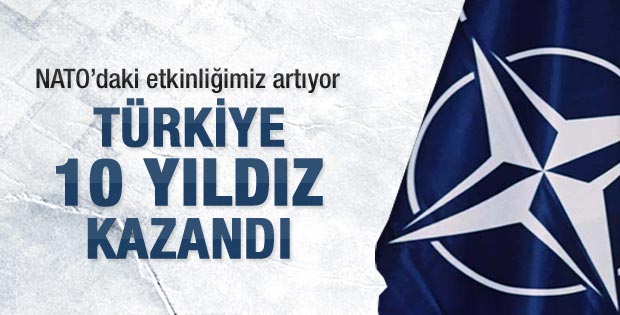 Türkiye NATO'da 10 yıldız kazandı