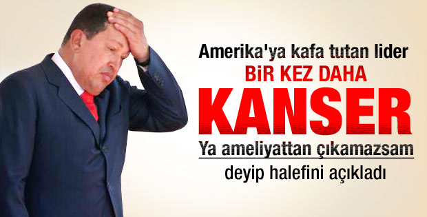 Yeniden kanser olan Chavez halefini açıkladı