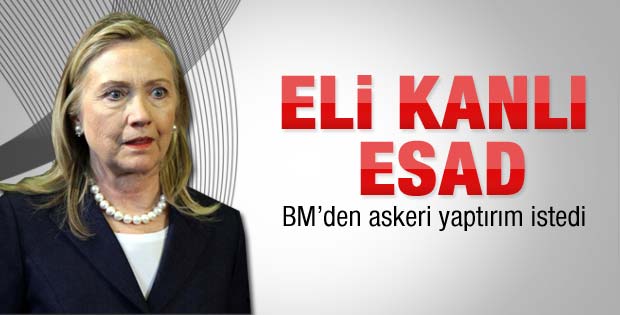 Clinton Suriye'ye askeri yaptırım istedi