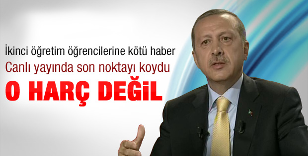 Erdoğan'dan ikinci öğretim öğrencilerine kötü haber