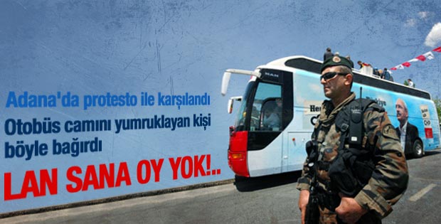 Kılıçdaroğlu'nun aracını yumrukladı lan sana oy yok dedi