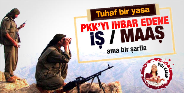 Terör eylemi ihbarcısına iş ve maaş düzenlemesi