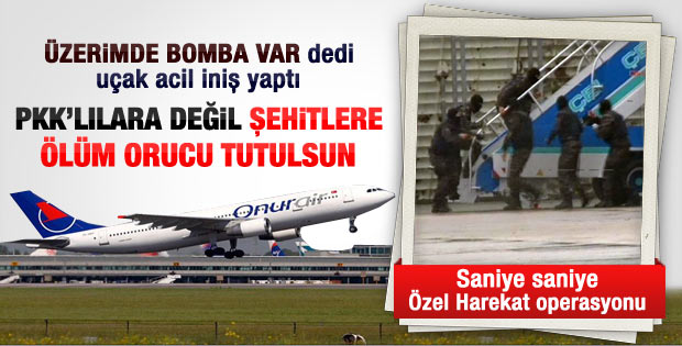Onur Air uçağına bomba ihbarı