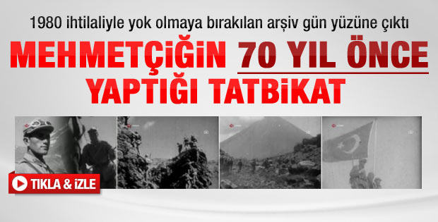Mehmetçik'in 70 yıl önce yaptığı tatbikat