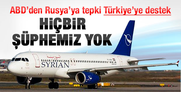 ABD: Şüphe yok uçaktakiler askeri ekipman