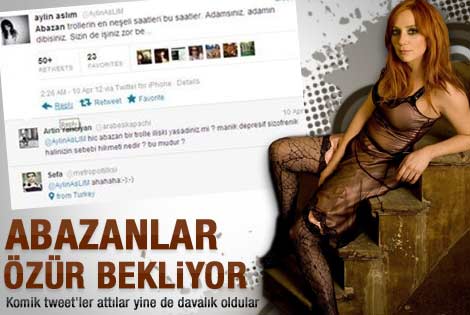 Aylin Aslım'ın twitter kapışması davalık oldu