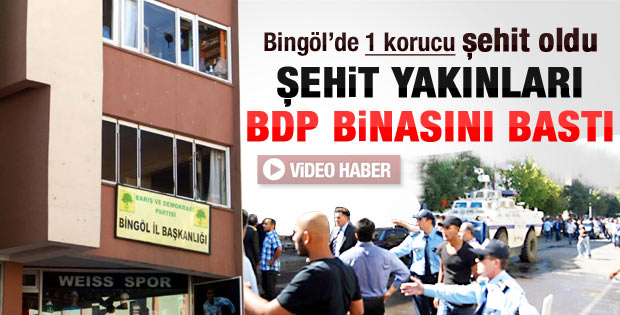 Bingöl'de BDP binasına saldırı