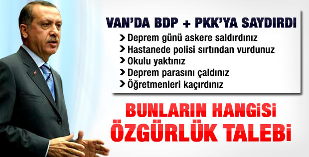 Başbakan Erdoğan'ın Van'daki konuşması