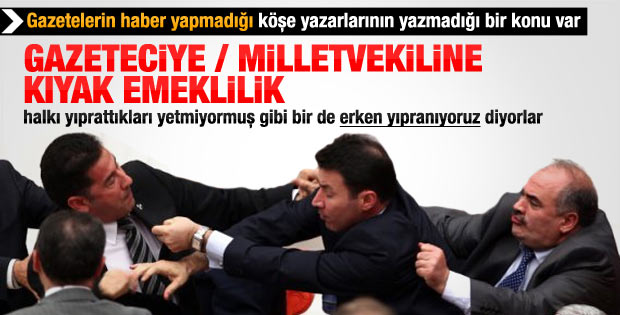 Gazetecilere ve milletvekillerine yıpranma payı iadesi