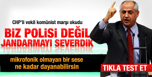 CHP'li vekil Meclis kürsüsünde marş söyledi