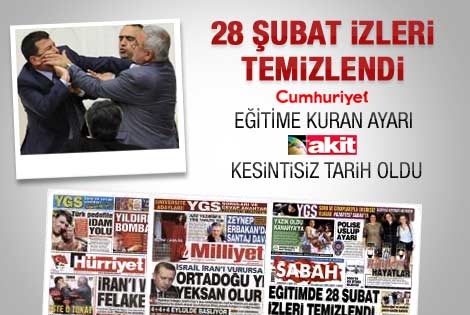Eğitim reformu yasası gazete manşetlerinde