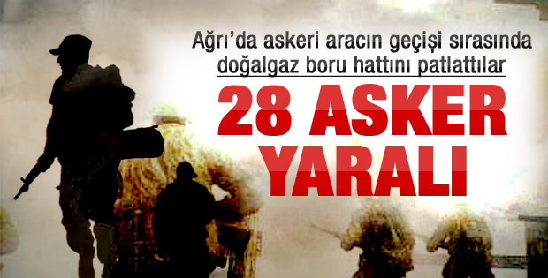 Ağrı'da askeri aracın geçişi sırasında patlama