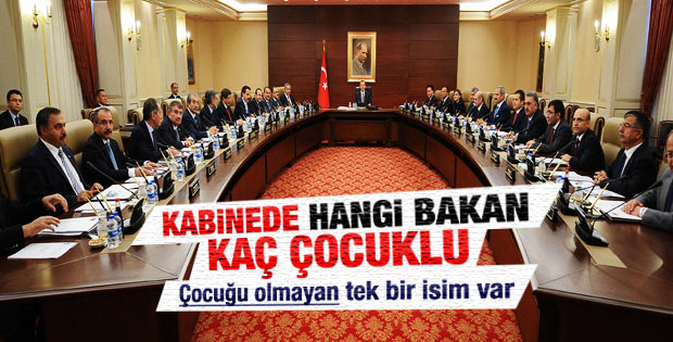 Kabinede hangi bakanın kaç çocuğu var