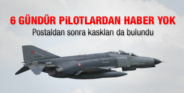 Kayıp pilotların kaskları bulundu