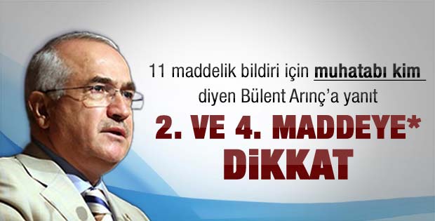 Cemil Çiçek'ten Arınç'a yanıt