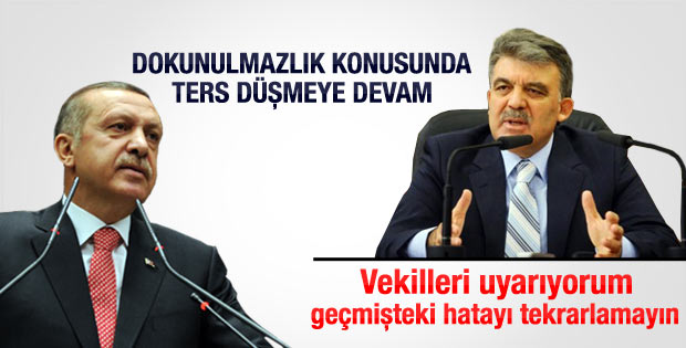 Gül'den dokunulmazlık açıklaması